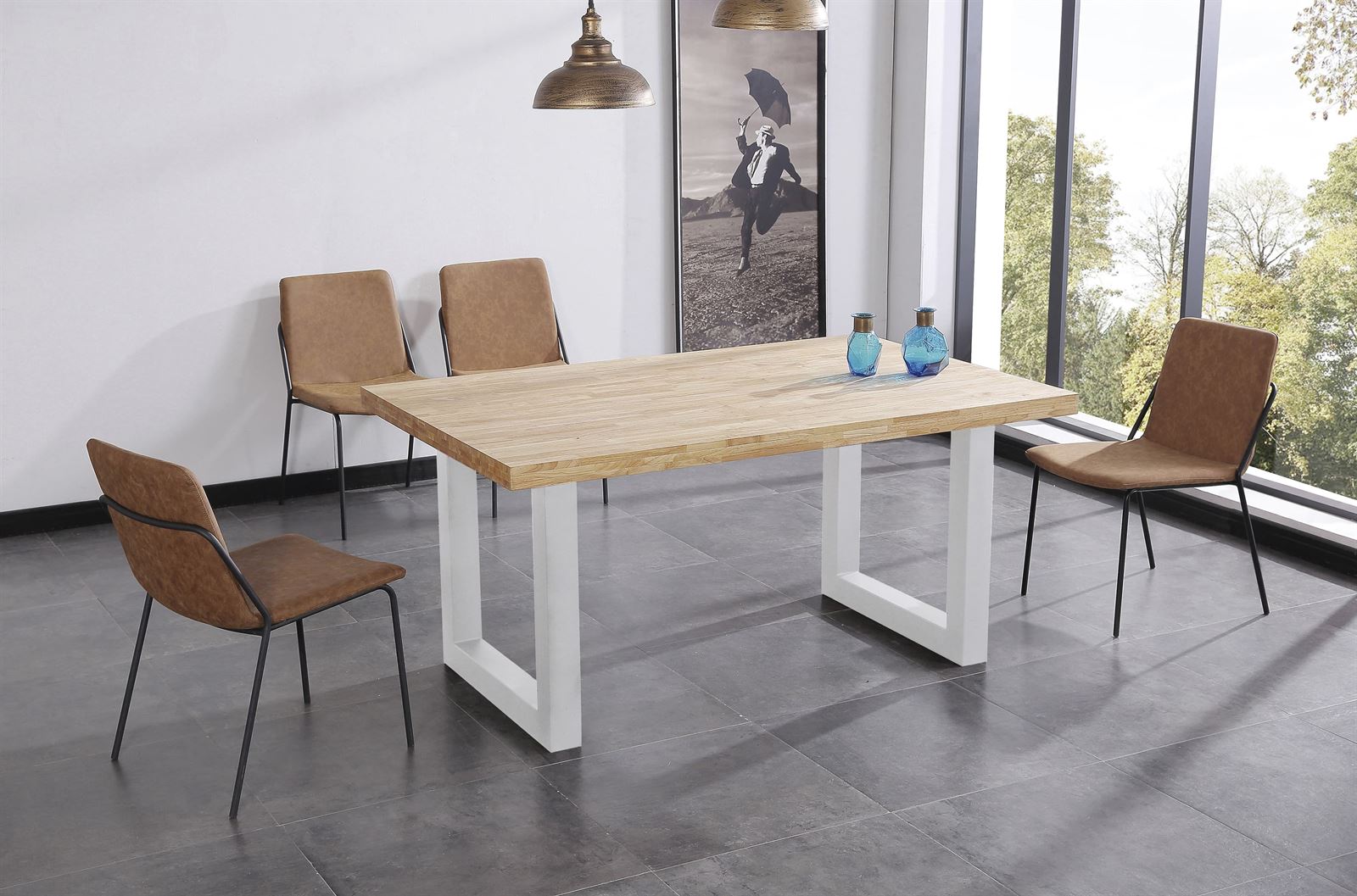 MESA COMEDOR 160 CMS NORDISH-BLANCO - Imagen 2