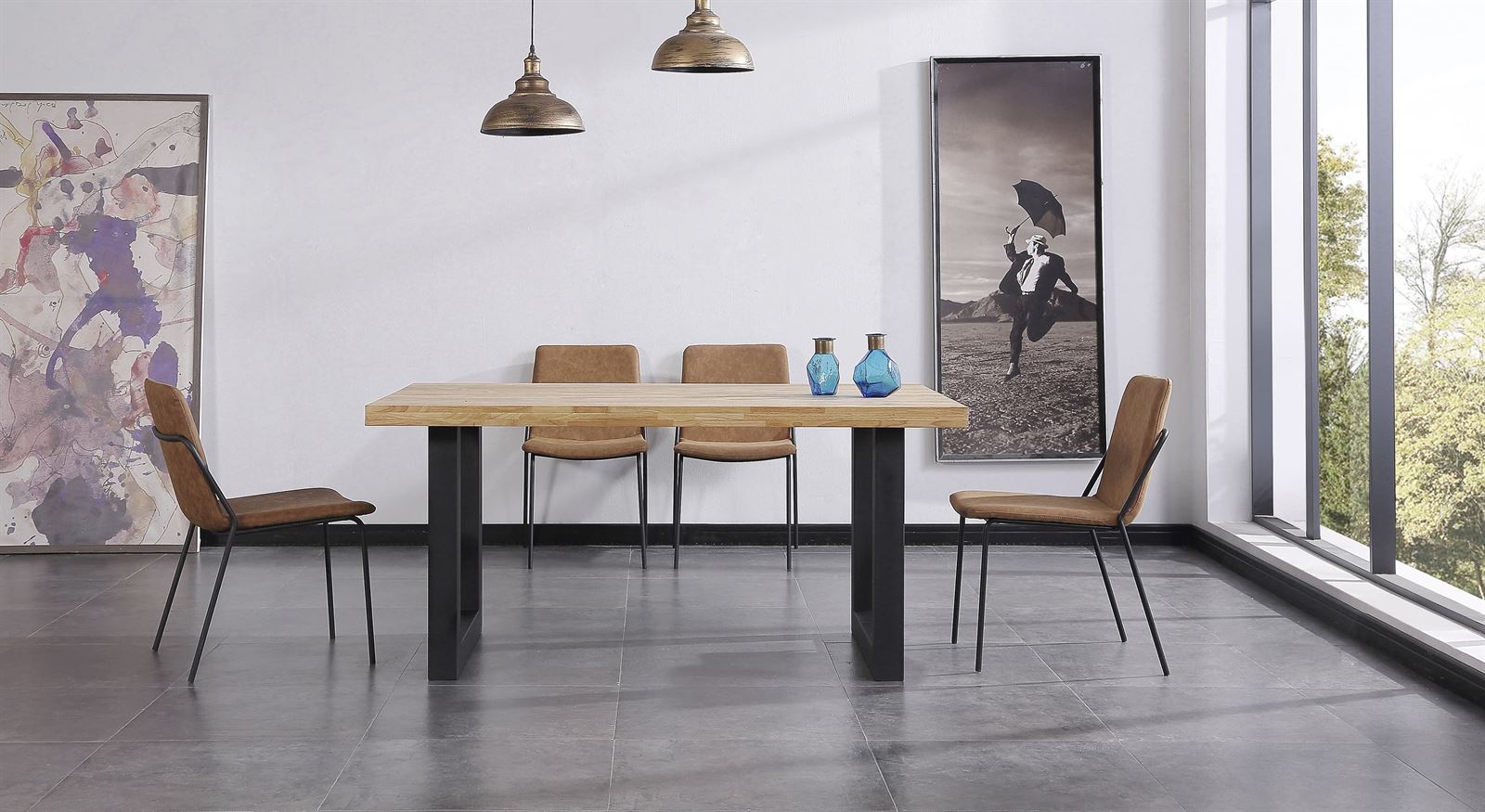 MESA COMEDOR 160 CMS NORDISH-NEGRO - Imagen 1