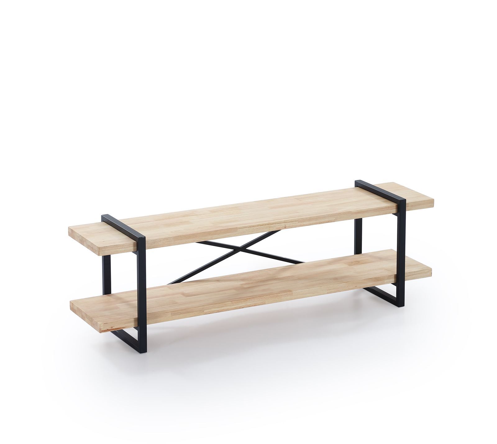 MESA TV PLANK ROBLE NORDISH-NEGRO - Imagen 1