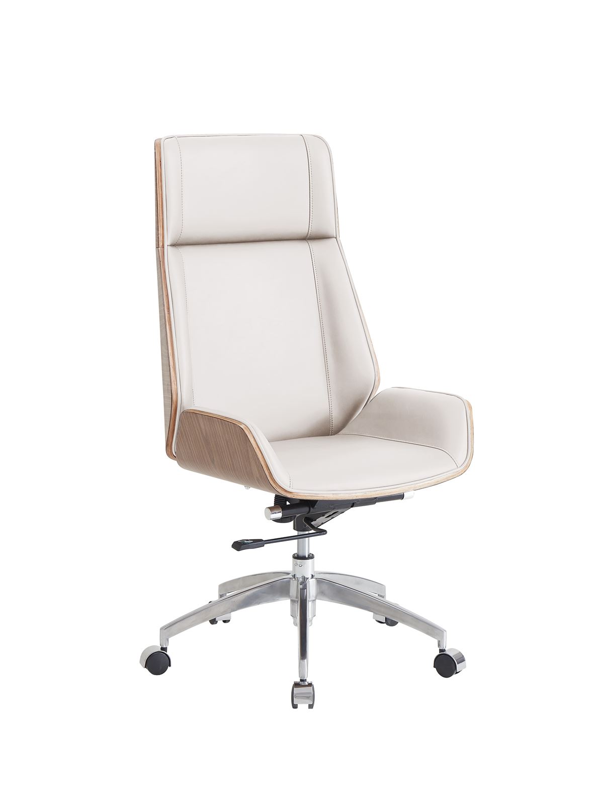 SILLON GIRATORIO ULRICH SIMIL PIEL CREMA - Imagen 1