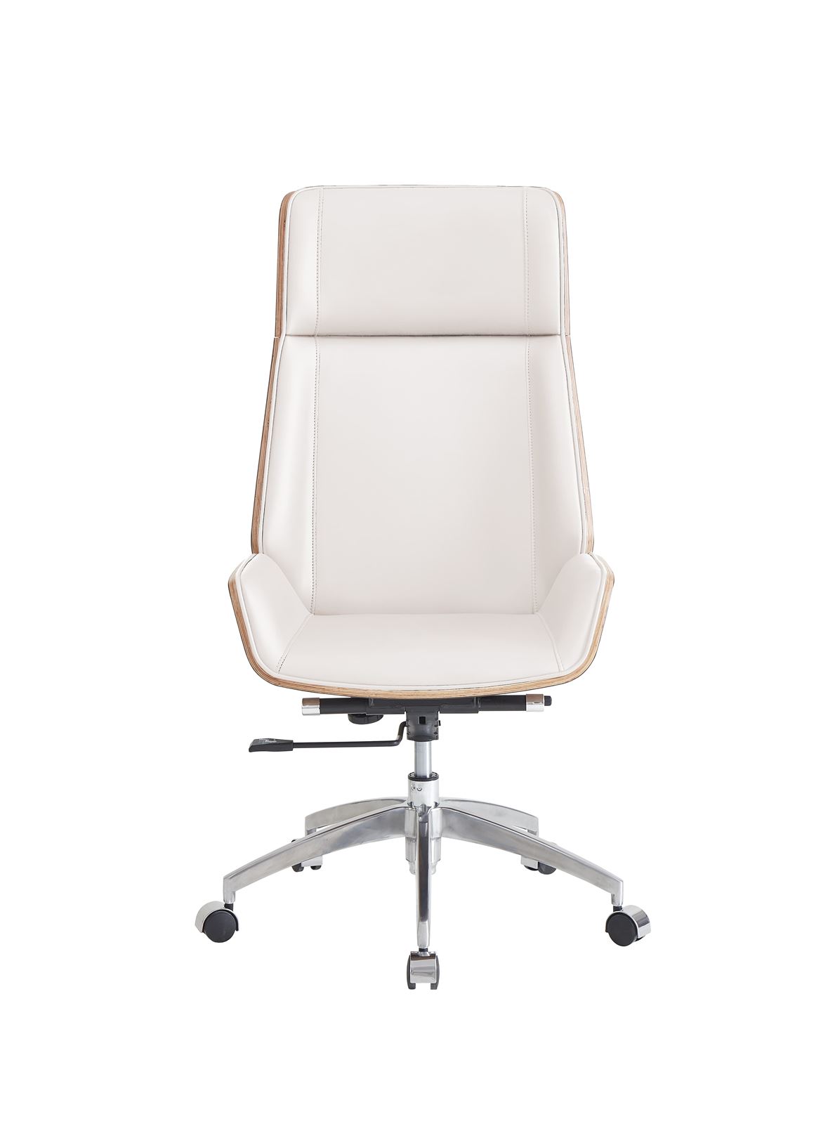 SILLON GIRATORIO ULRICH SIMIL PIEL CREMA - Imagen 2